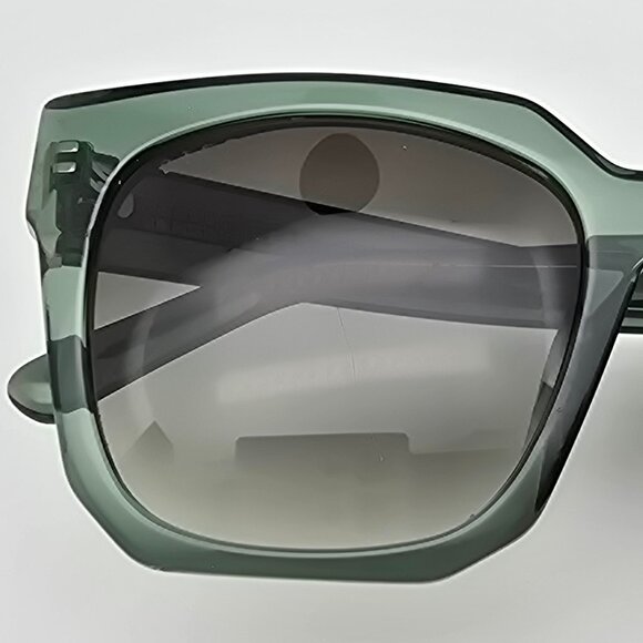 Diff Eyewear Ariana II Crystal Green Frame Green Gradient Lens Sunglasses w Case - Picture 14 of 16